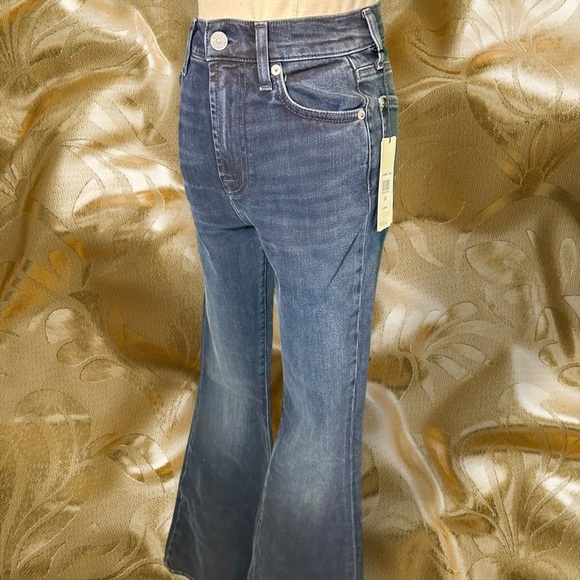 NWT 7 For All Mankind ‘Mega Flare’ Ultra High-Rise Jeans in “Sunbeam” Size 23 - Picture 16 of 16
